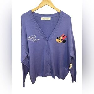Disney Parks Women's Purple Minnie Mouse Cardigan